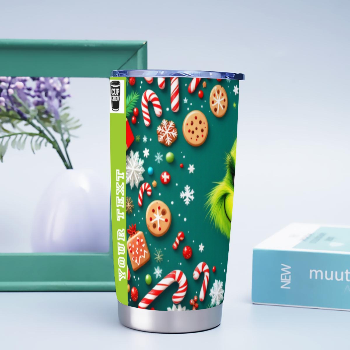 X-Grinch-INT - Stainless Steel Mug - Personalized 20oz Insulated Travel Cup With Spill Proof Lid