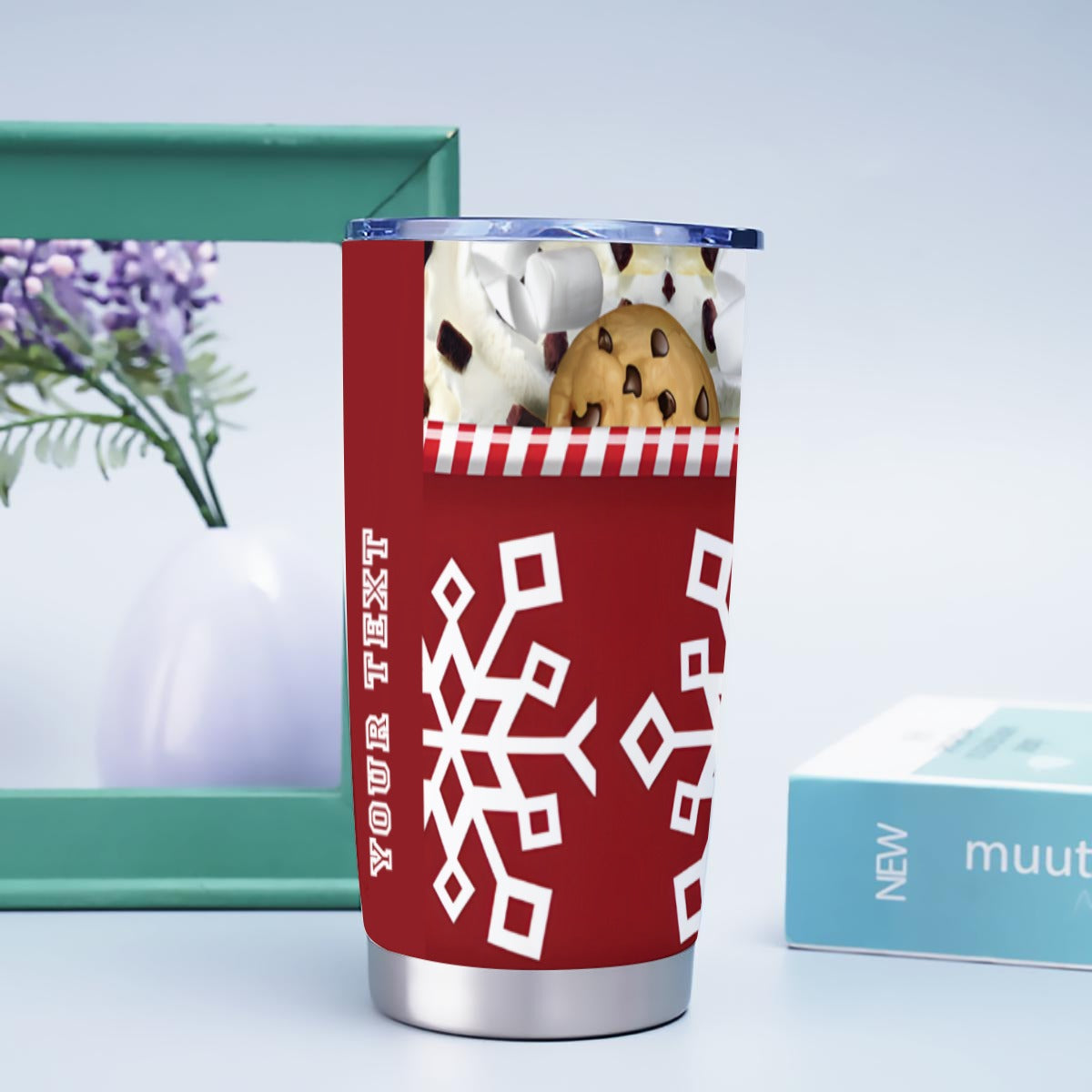 X-Cookie-INT - Stainless Steel Mug - Personalized 20oz Insulated Travel Cup With Spill Proof Lid