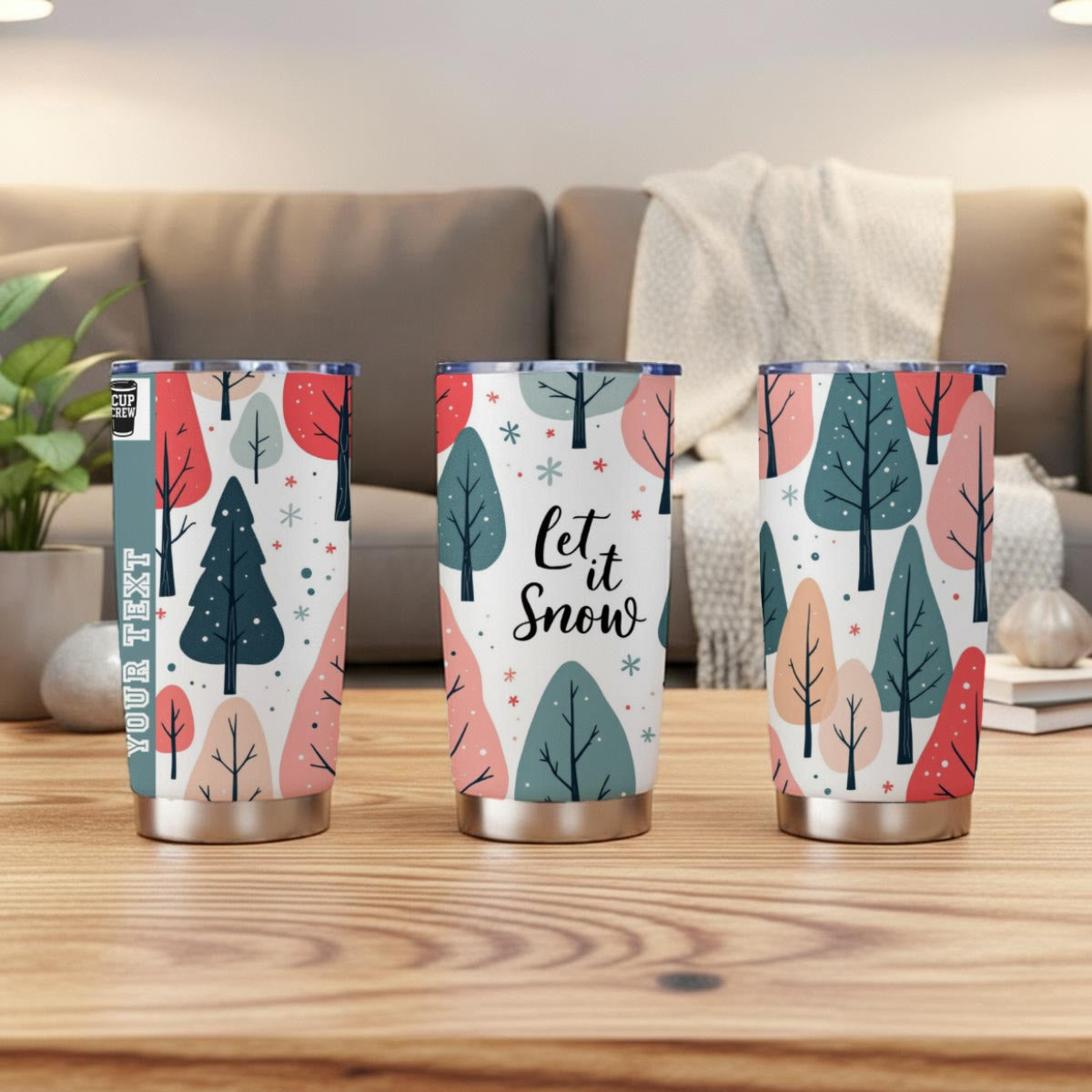 X-TreesSnow-INT - Stainless Steel Mug - Personalized 20oz Insulated Travel Cup With Spill Proof Lid