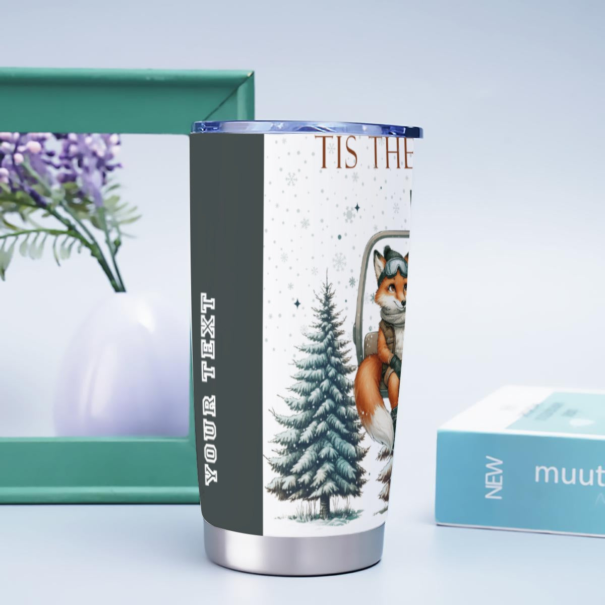 X-FoxMoose-INT - Stainless Steel Mug - Personalized 20oz Insulated Travel Cup With Spill Proof Lid