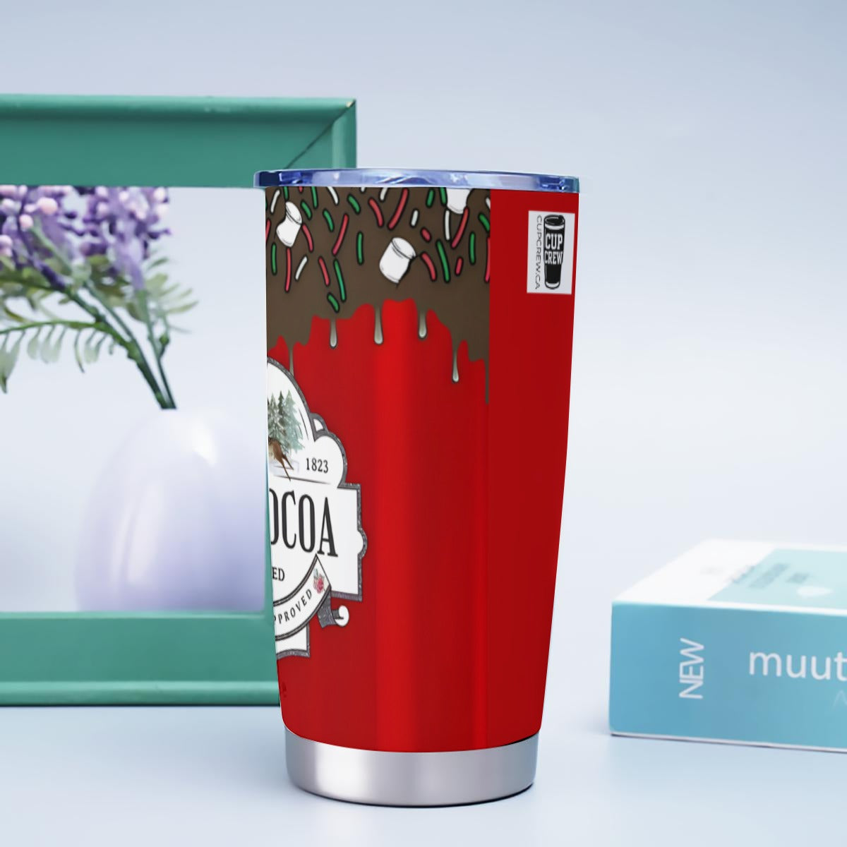 X-Cocoa-INT - Stainless Steel Mug - Personalized 20oz Insulated Travel Cup With Spill Proof Lid