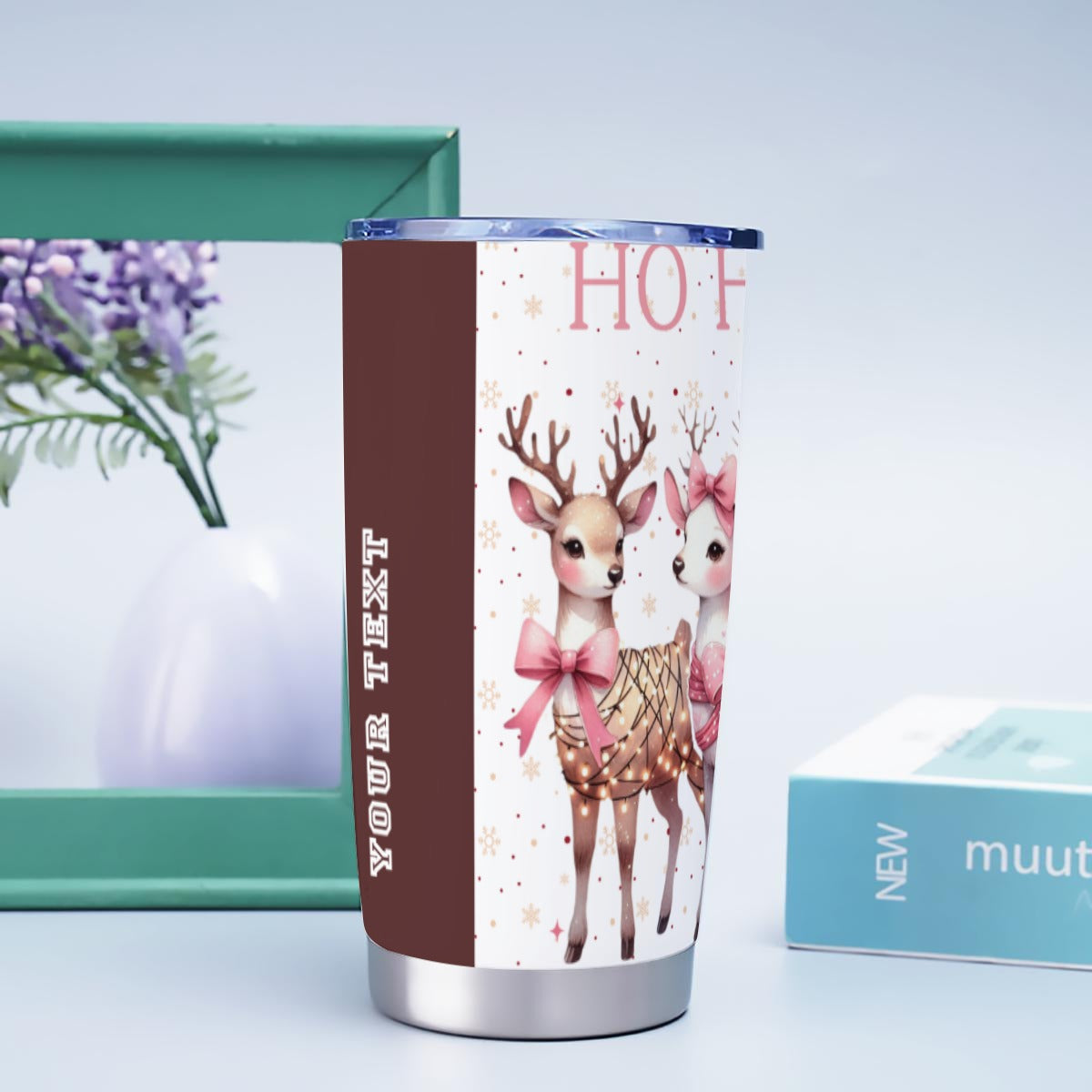 X-Reindeer-INT - Stainless Steel Mug - Personalized 20oz Insulated Travel Cup With Spill Proof Lid