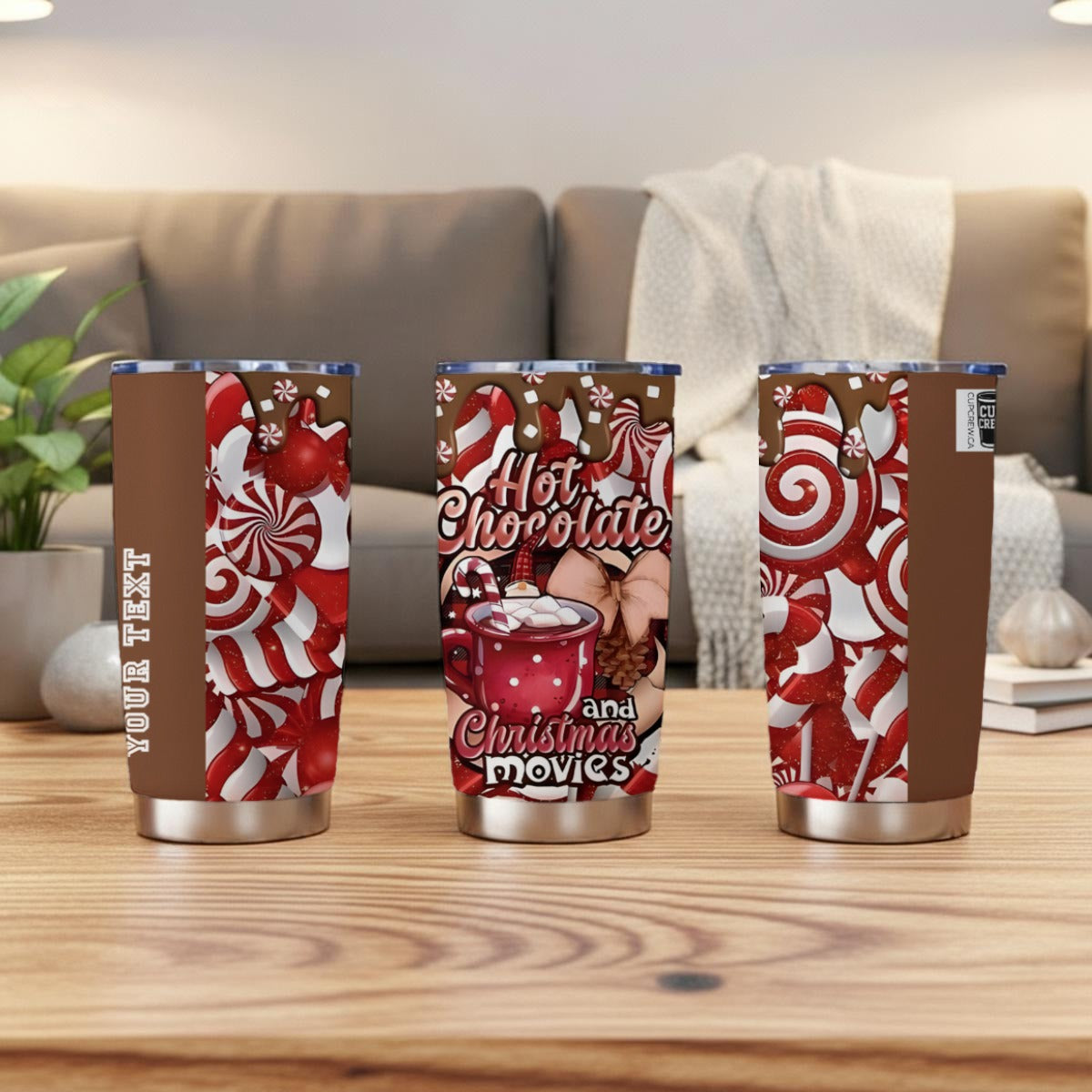 X-HotChocolate-INT - Stainless Steel Mug - Personalized 20oz Insulated Travel Cup With Spill Proof Lid