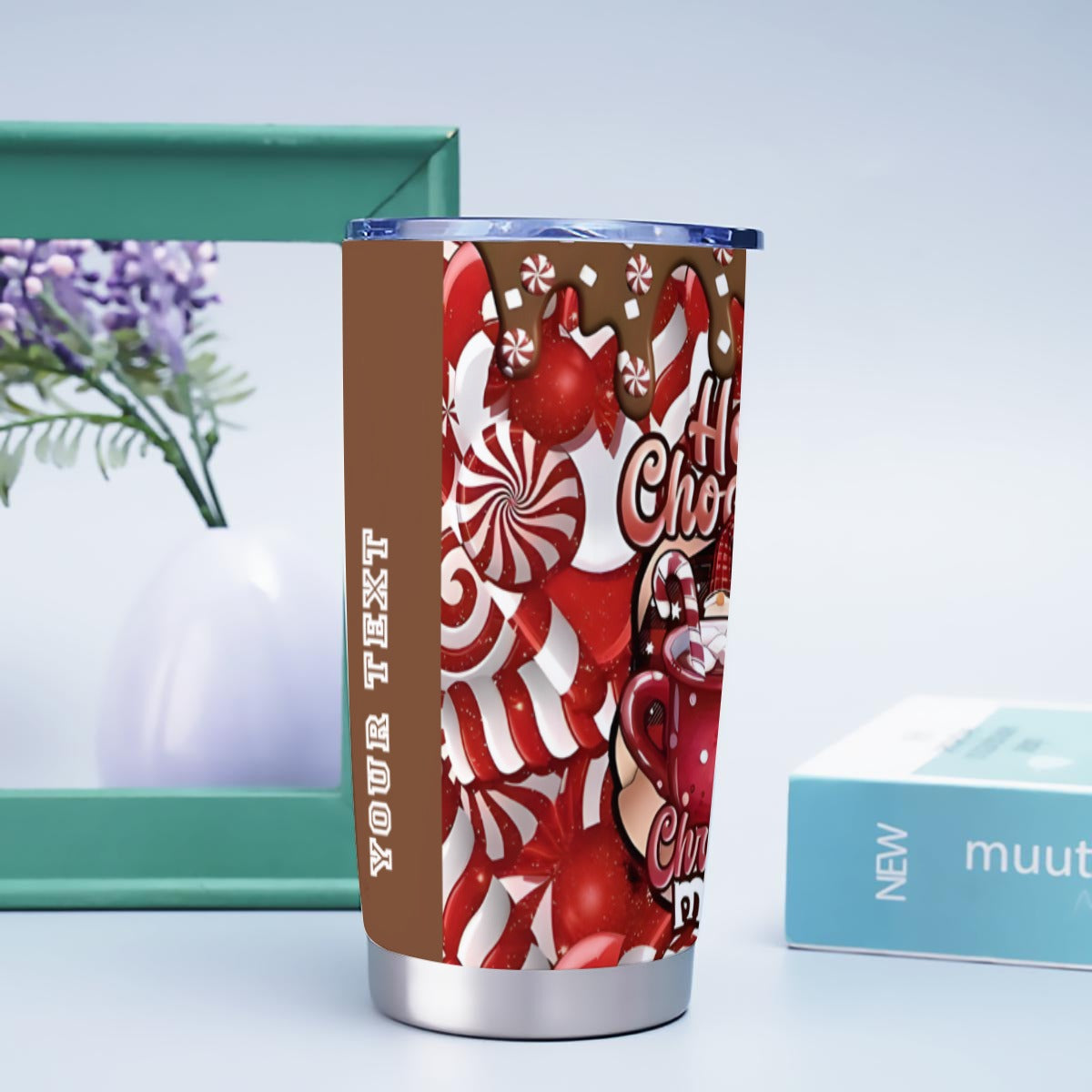 X-HotChocolate-INT - Stainless Steel Mug - Personalized 20oz Insulated Travel Cup With Spill Proof Lid